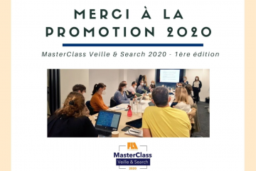 Merci à la promotion 2020 de la MasterClass Veille &amp; Search ... Image 1